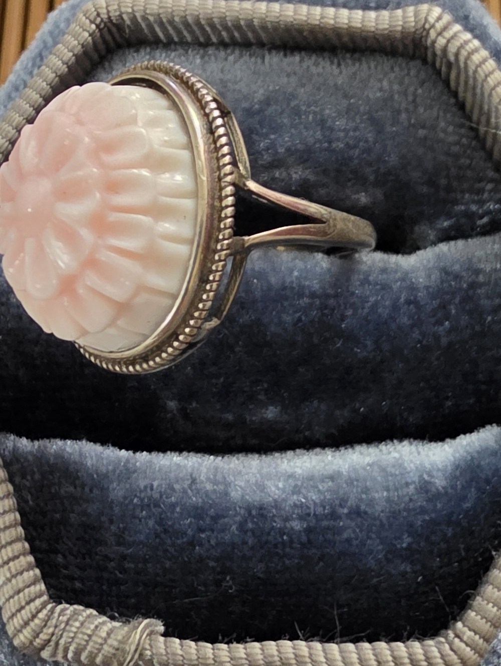 925 Silver Conch Shell Adjustable Ring - Picture 5 of 12